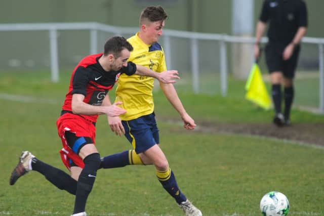 Nathan Paxton hit a hat-trick. Picture: Allan Hutchings (160429-886)