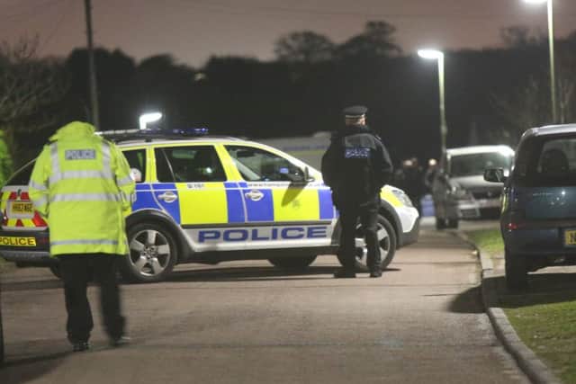 Police in Bellfield, Titchfield, tonight
Picture: Jason Kay / UKNIP