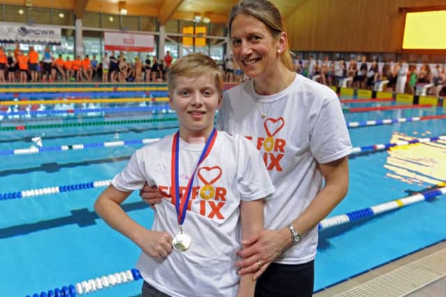 Felix Barrow and his mum at the gala.Picture Ian Hargreaves  (160542-1)