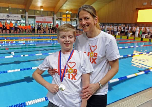 Felix Barrow and his mum at the gala.
Picture Ian Hargreaves (160542-1)