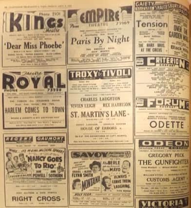 Just some of the places of entertainment in Portsmouth in the 1950s. This is just half the page.
