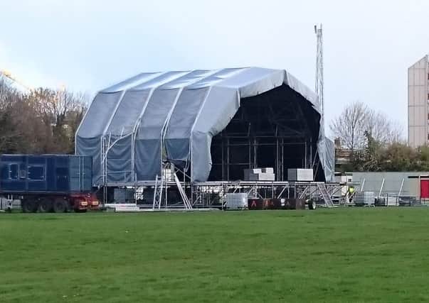 The Portsmouth Summer Show stage at the King George V playing fields