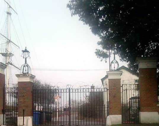 HMS Ganges's former Main Gate.