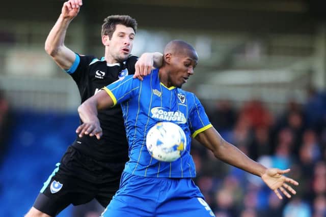 Danny Hollands in action at Kingsmeadow. Picture: Joe Pepler
