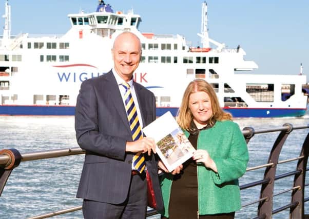 Wightlink's interim chief executive John Burrows and Portsmouth City Council leader Donna Jones

announce Wightlink's new ferry