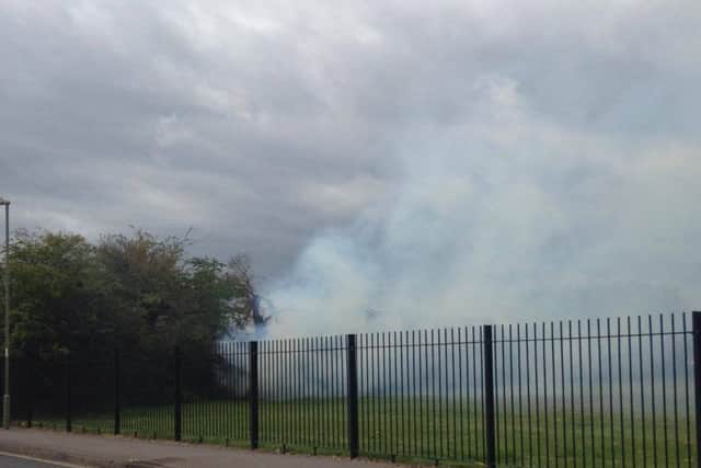 Fire at Bridgemary School playing field