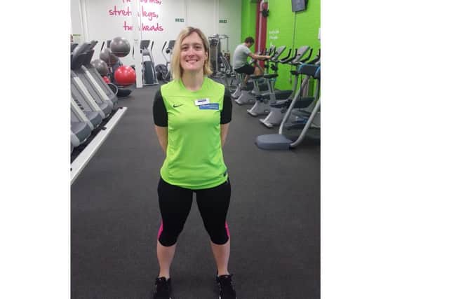 Charlotte Jefferson, known as CJ, from North End, who has lost six stone and become a personal trainer at the Fit4Less gym in Portsmouth