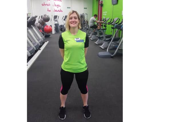 Charlotte Jefferson, known as CJ, from North End, who has lost six stone and become a personal trainer at the Fit4Less gym in Portsmouth