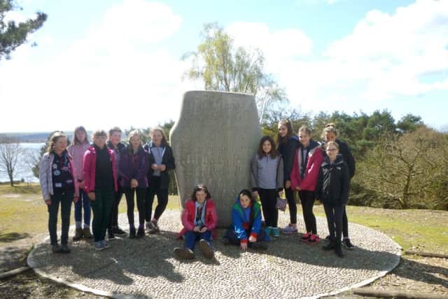 The guides took part in their Baden-Powell Adventure as
part of their Baden-Powell Challenge award at Brownsea Island