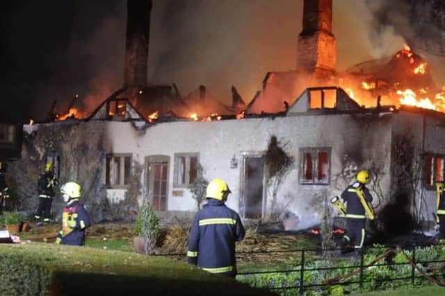 Firefighters tackling a blaze at a house near Petersfield Picture: Hampshire Fire and Rescue