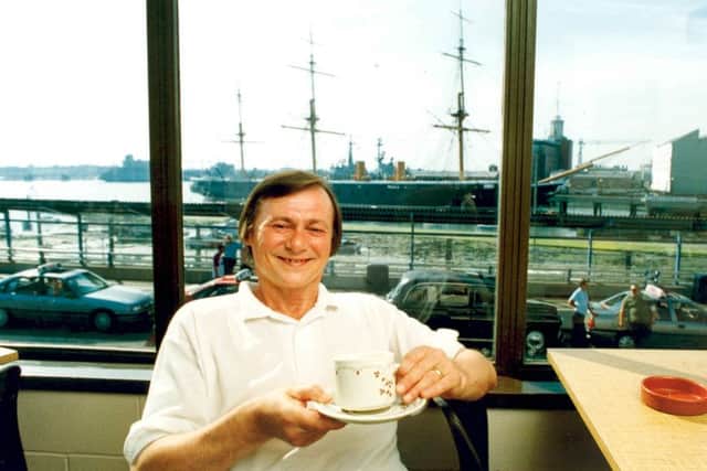 Bobby Stokes  pictured in 1994 at the Harbour View cafe
