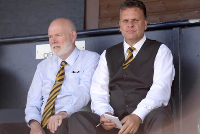 Gosport Borough boss Alex Pike, right   Picture: Paul Jacobs