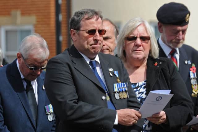 Former crew members of HMS Sheffield  (160591-2)