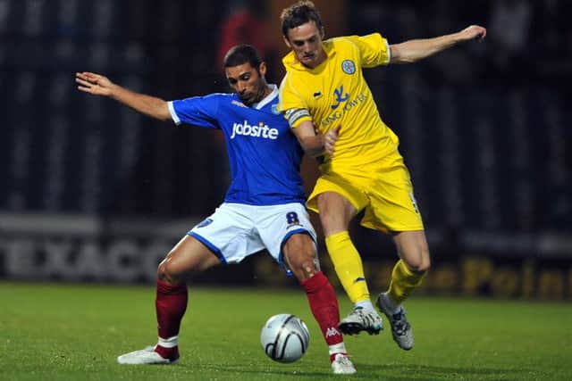 Leicester's Andy King was on the wrong end of a 6-1 thrashing at Fratton Park in September 2010 Picture: Steve Reid