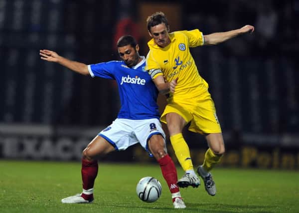Leicester's Andy King was on the wrong end of a 6-1 thrashing at Fratton Park in September 2010 Picture: Steve Reid