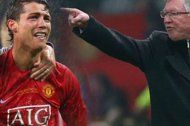 Sir Alex Ferguson having a moan at Cristiano Ronaldo				          footballdaily.co.uk