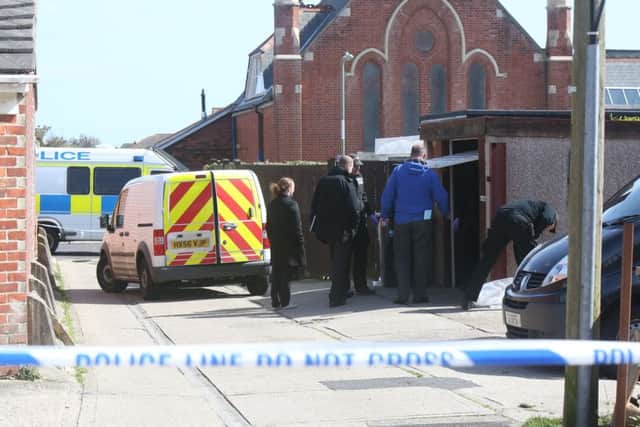 Police investigate after  a man had a corrosive chemical thrown in his face in Lee-on-the-Solent Picture: Jason Kay