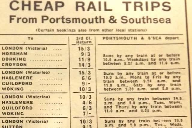 BARGAINS Some of the remarkable ticket prices, even for the 1950s