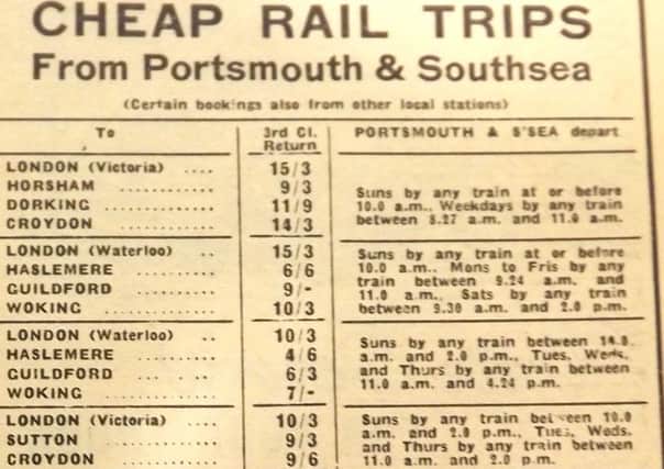 BARGAINS Some of the remarkable ticket prices, even for the 1950s