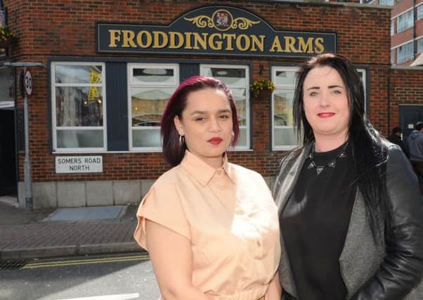 From left, landlady of the Froddington Arms Tash Adelaide and assistant manager Jade Landing  

Picture: Sarah Standing (160642-5083)