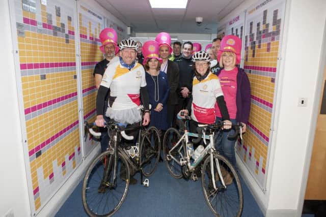 Campaigner Simon Tier during a 400-mile cycle challenge for Brain Tumour Research