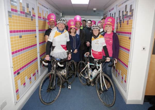 Campaigner Simon Tier during a 400-mile cycle challenge for Brain Tumour Research