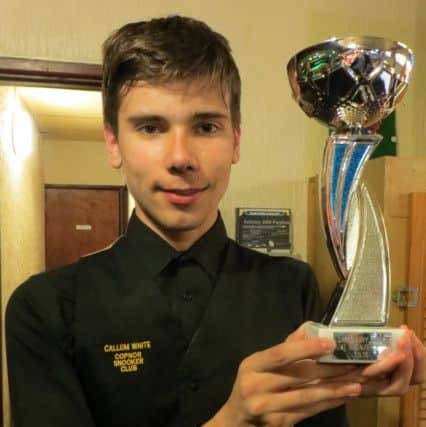 Callum White, of Copnor Snooker Club