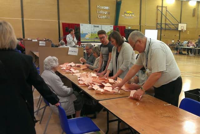 The count starts at Havant Leisure Centre