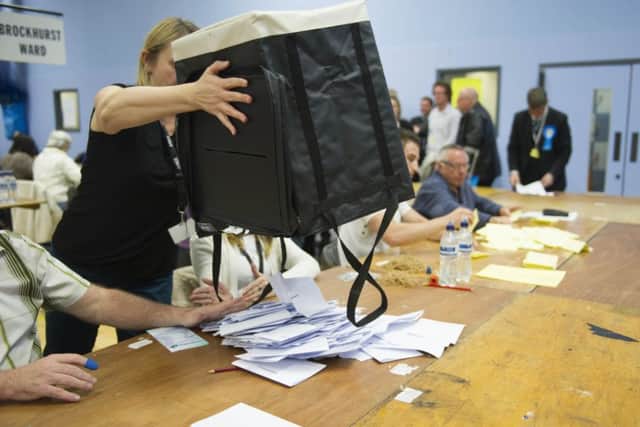 Ballot boxes arrive at Gosport Leisure Centre for the election count Picture: Steve Reid/ Blitz