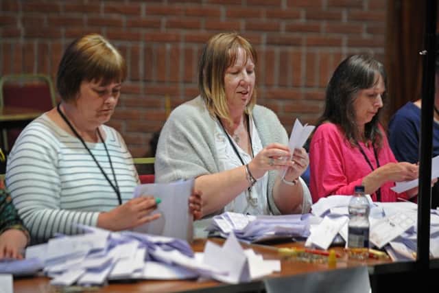 The votes for the Fareham area are counted at Ferneham Hall in Fareham
Picture: Ian Hargreaves (160595-3)