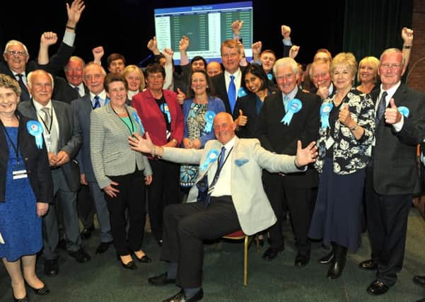 Conservatives celebrate in Fareham this morning 
Picture: Ian Hargreaves (160595-27)