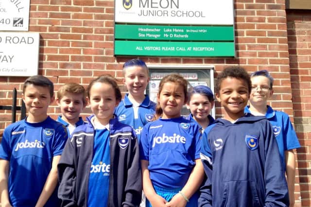 blue day 2016 Meon Junior School southsea taken by rsCHILDREN at Meon Junior School love taking part in Blue Day each year.They all wore blue and enjoyed blueberry muffins.Pupil George Morley, 11, said: 'It's for a good cause. One of the teachers knew Tom when he was at primary school.'I like taking part in Blue Day.'Picture: Ruth Scammell
