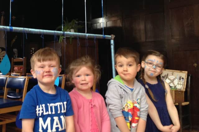 Archie Masters, Lola-Mai George, Ben Tanko, Skyla Van Gelder at Swishers Nursery in Fratton on Blue Day 2016