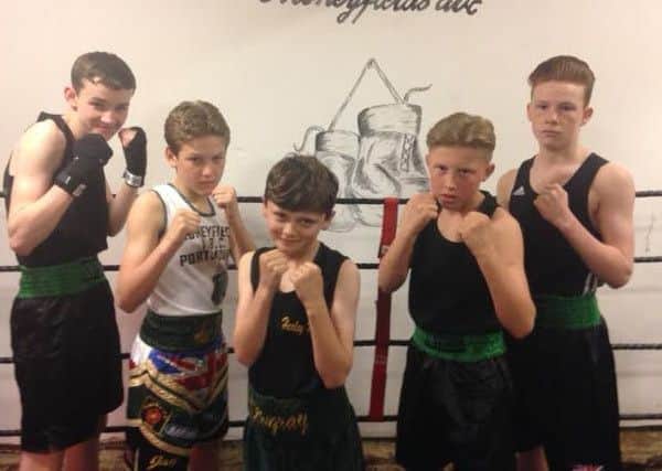 Left to right, Taylor Sutton, Jay Cooper, Harley McPherson-Collins, Bobby Prior and Kyle Bateson