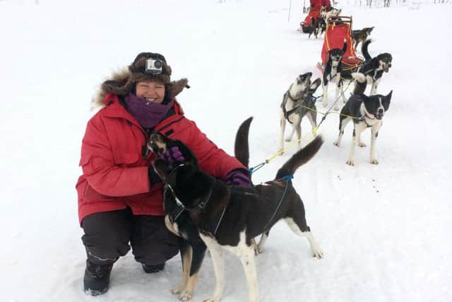 Stevie Webb, dog sledding in Norway