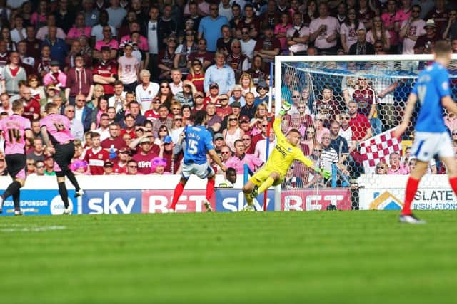 James Collins earns Northampton victory at Fratton Park Picture: Joe Pepler