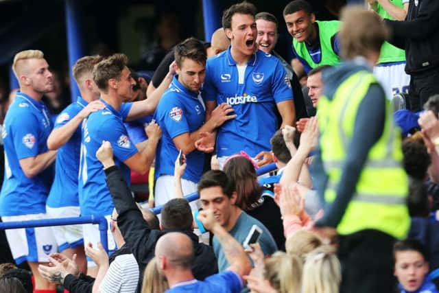 Kal Naismith celebrates his goal Picture: Joe Pepler