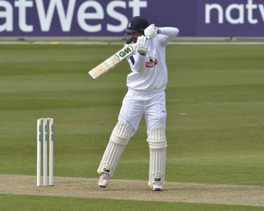 James Vince was scoreless in front of England coach Trevor Bayliss as Hampshire faltered on day one at Lancashire    Picture: Neil Marshall