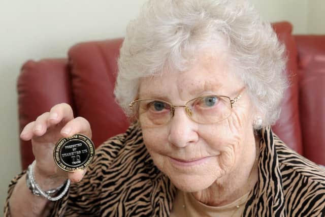 Maureen Croxon with her gold medalPicture: Sarah Standing (160661-6890)