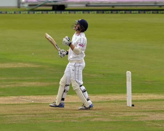 Jimmy Adams was dismissed for a duck as Hampshire's problems deepened at Lancashire today   Picture: Neil Marshall