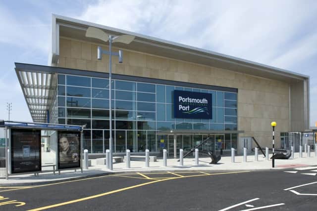 The terminal building at Portsmouth International Port