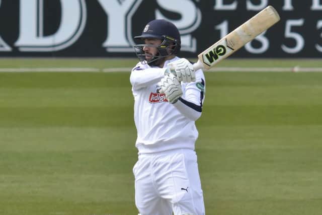 James Vince finished a rain-interrupted day three on 39 not out Picture: Neil Marshall
