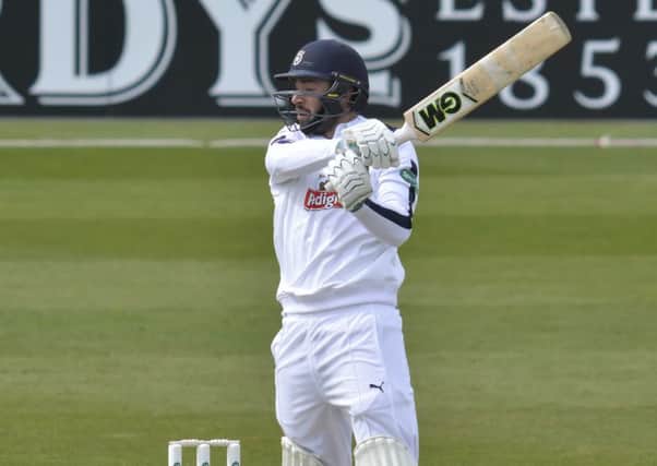 James Vince finished a rain-interrupted day three on 39 not out Picture: Neil Marshall
