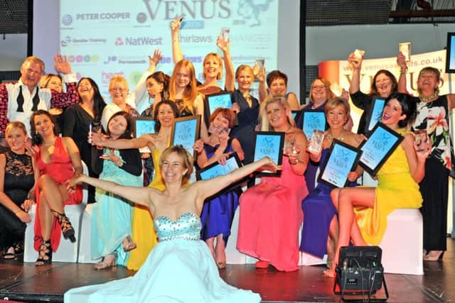 The winners of the 2016 Venus Business Awards celebrate with organiser Tara Howard.Picture: Ian Hargreaves (160597-5)