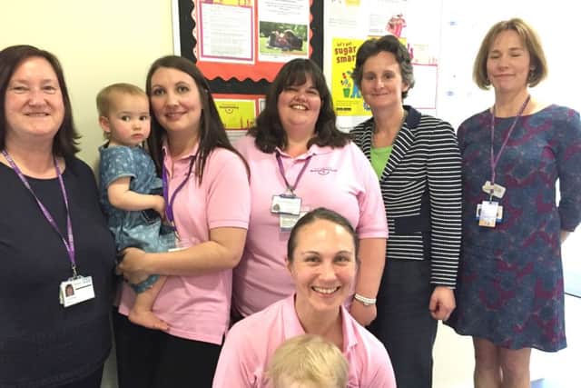 Flick Drummond is calling on health managers to improve breastfeeding rates in Portsmouth. The MP is pictured at the breastfeeding clinic at Somers Town Childrens Sure Start Centre