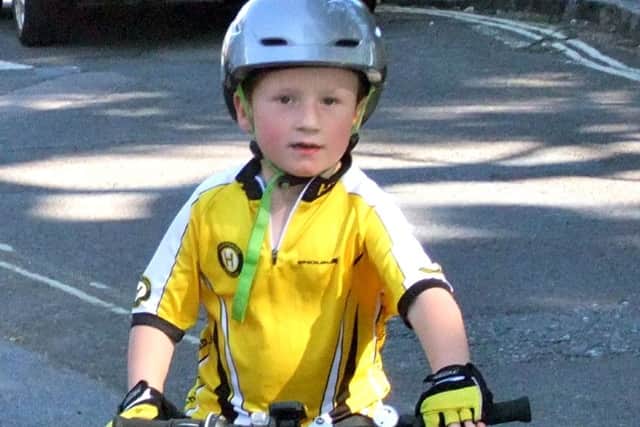 Samuel Whitehead has achieved three cycling awards after completing a 50km ride for charity.