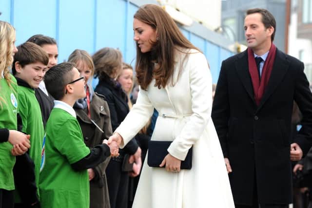 The Duchess of Cambridge meeting pupils from Admiral Lord Nelson School in February last year Picture: Sarah Standing (150274-1778)