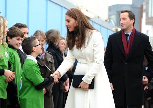 The Duchess of Cambridge meeting pupils from Admiral Lord Nelson School in February last year Picture: Sarah Standing (150274-1778)