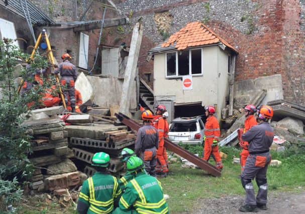 The earthquake exercise held by the University of Portsmouth and Hampshire Fire and Rescue Service