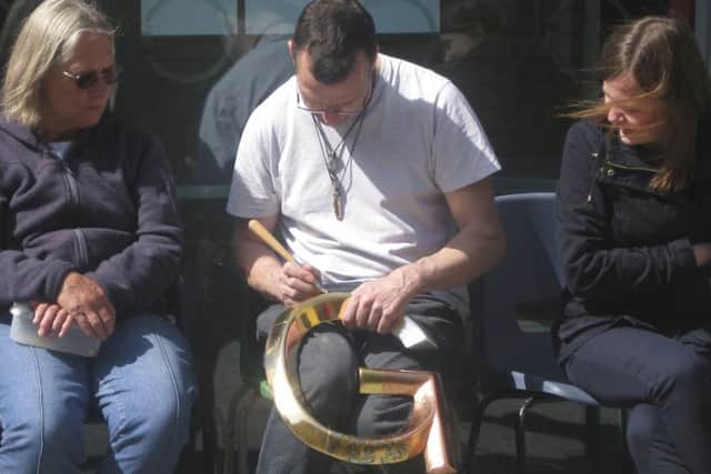 Richard Walker demonstrates gilding